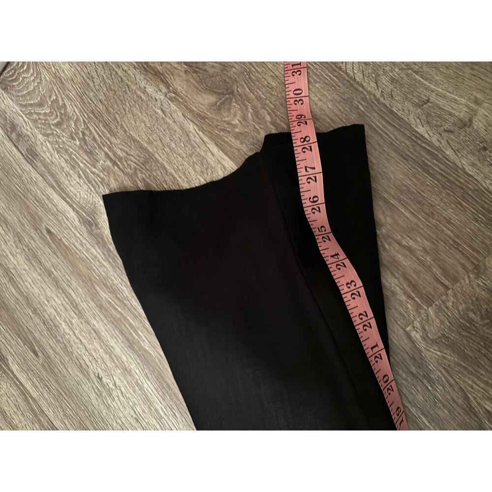 J. Jill Black 100% Linen Wide Leg Pants Elastic Waist Pull On M - Picture 9 of 9